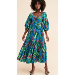 Farm Rio Dream Garden Midi Dress Sz. M